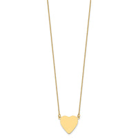14k Plain .013 Gauge Heart Engravable Disc 18in Necklace-XM693/13-18