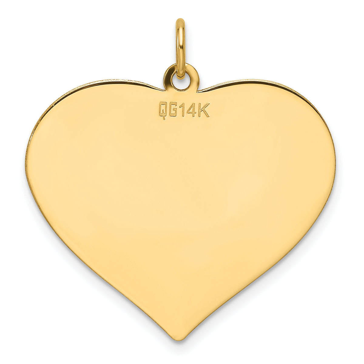 14k Plain .013 Gauge Engravable Heart Disc Charm-XM694/13