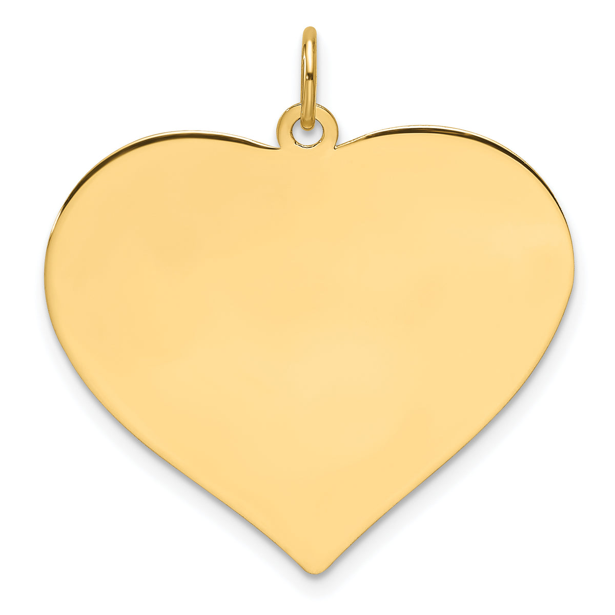 14k Plain .018 Gauge Engravable Heart Disc Charm-XM694/18