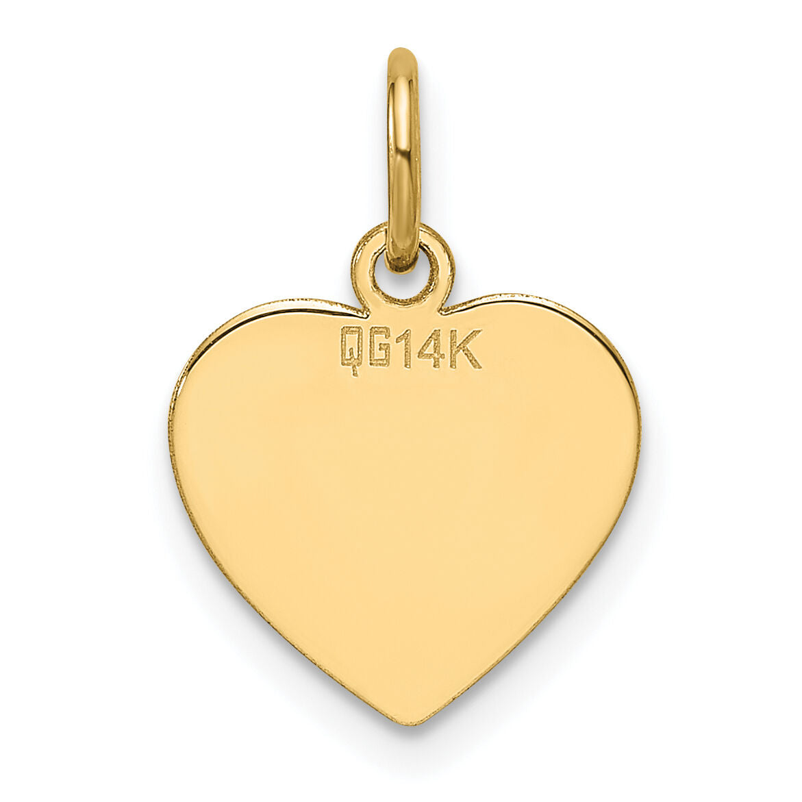 14k Plain .013 Gauge Engravable Heart Disc Charm-XM695/13