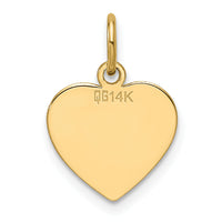 14k Plain .013 Gauge Engravable Heart Disc Charm-XM695/13