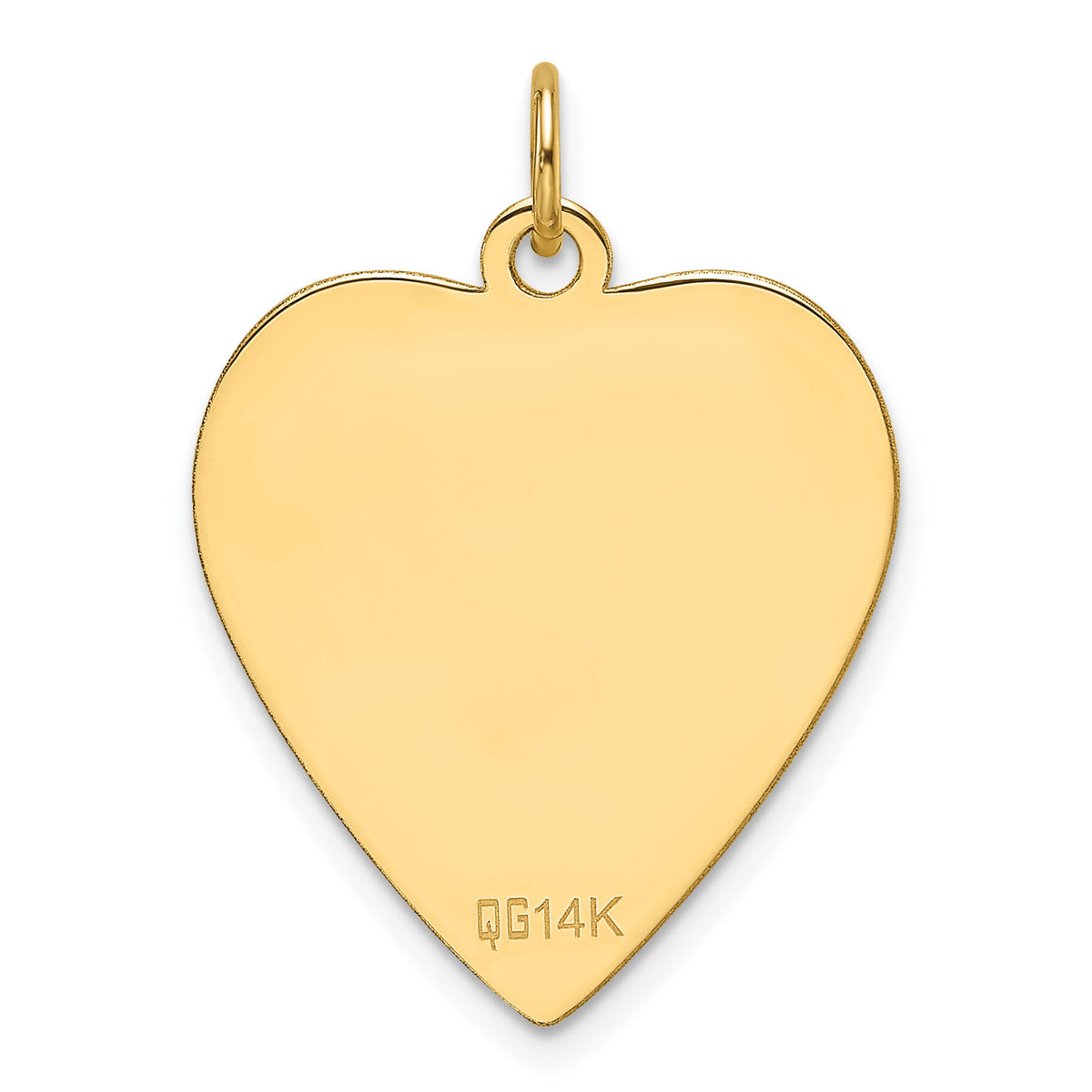 14k Plain .013 Gauge Engravable Heart Disc Charm-XM696/13