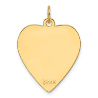 14k Plain .013 Gauge Engravable Heart Disc Charm-XM696/13