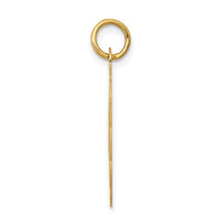 14k Girl Head on .013 Gauge Engravable Scalloped Disc Charm-XM70/13
