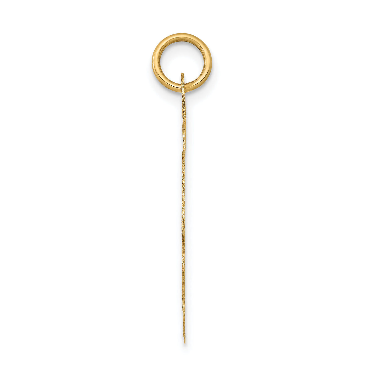 14k Boy Head on .011 Gauge Engravable Scalloped Disc Charm-XM71/11