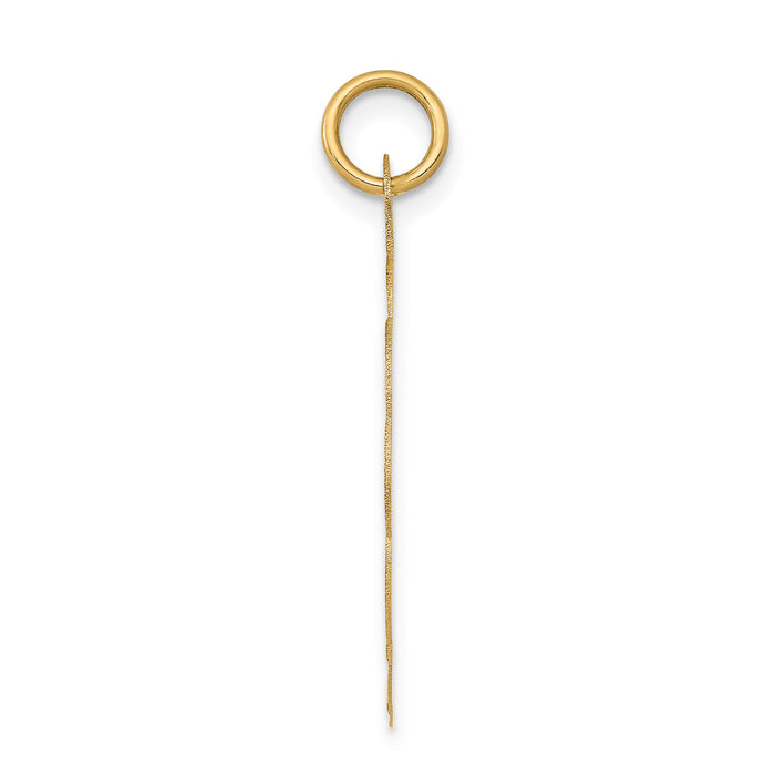 14k Boy Head on .011 Gauge Engravable Scalloped Disc Charm-XM71/11