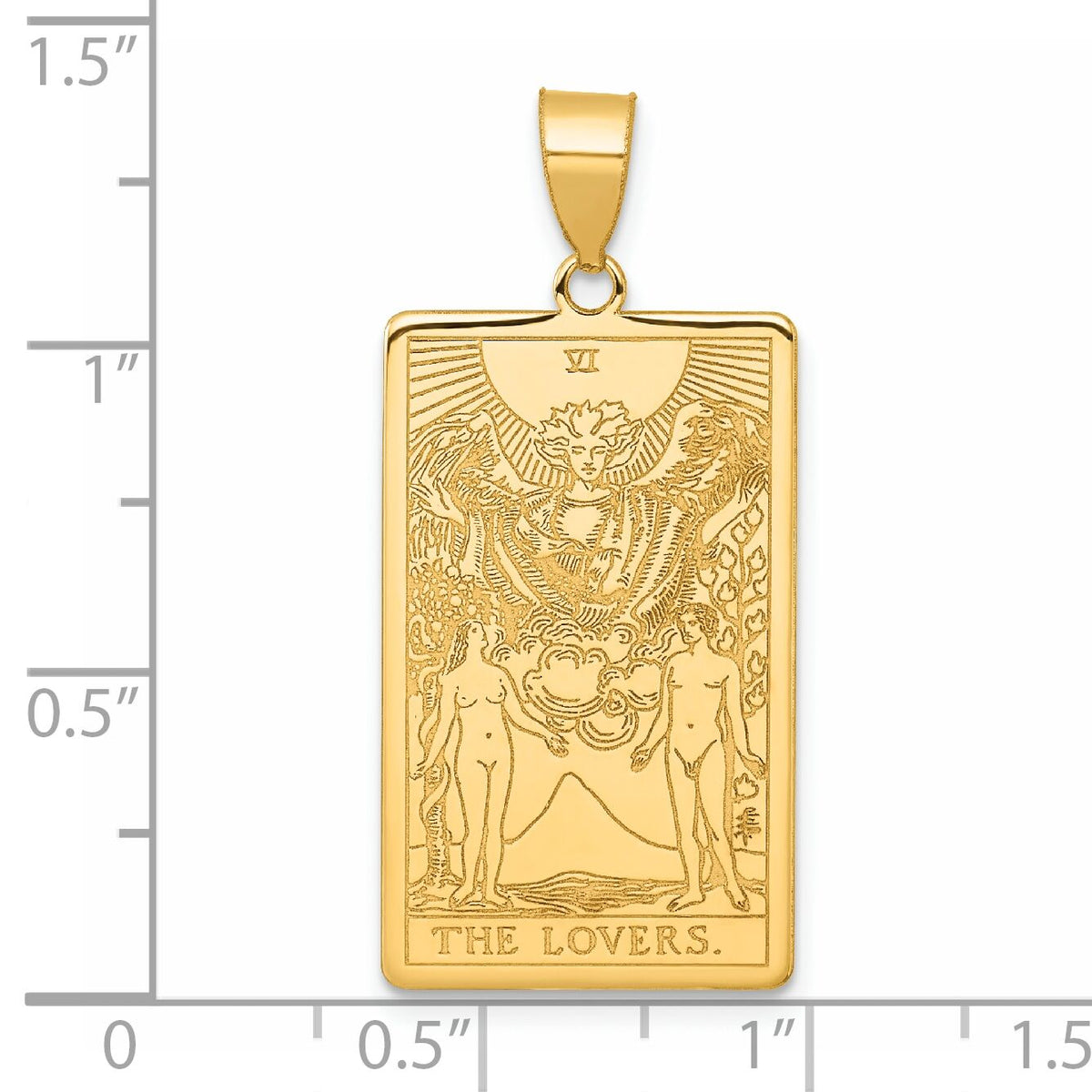 14ky The Lovers Tarot Card Pendant-XM716
