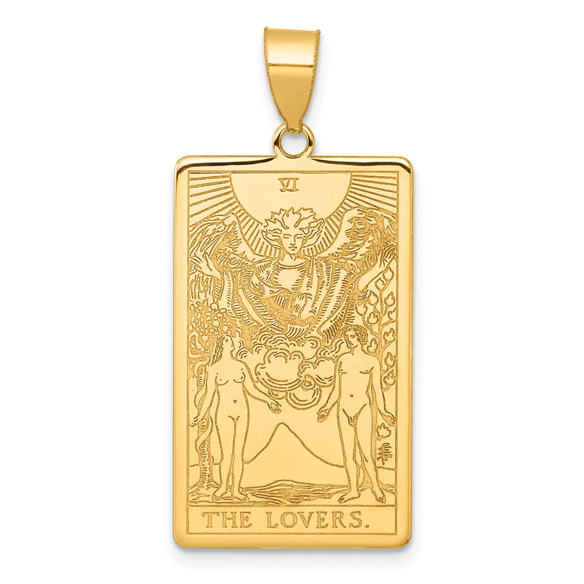 14ky The Lovers Tarot Card Pendant-XM716
