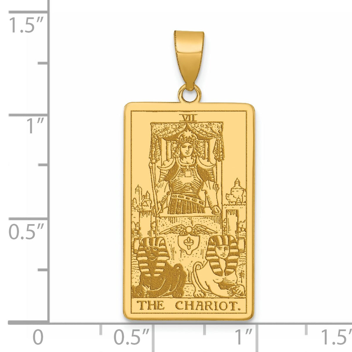 14ky The Chariot Tarot Card Pendant-XM717