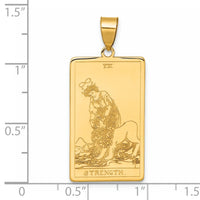14ky Strength Tarot Card Pendant-XM718