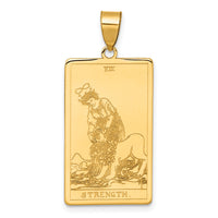14ky Strength Tarot Card Pendant-XM718