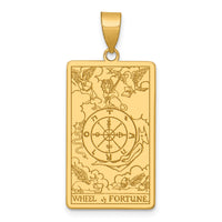 14ky Wheel of Fortune Tarot Card Pendant-XM720