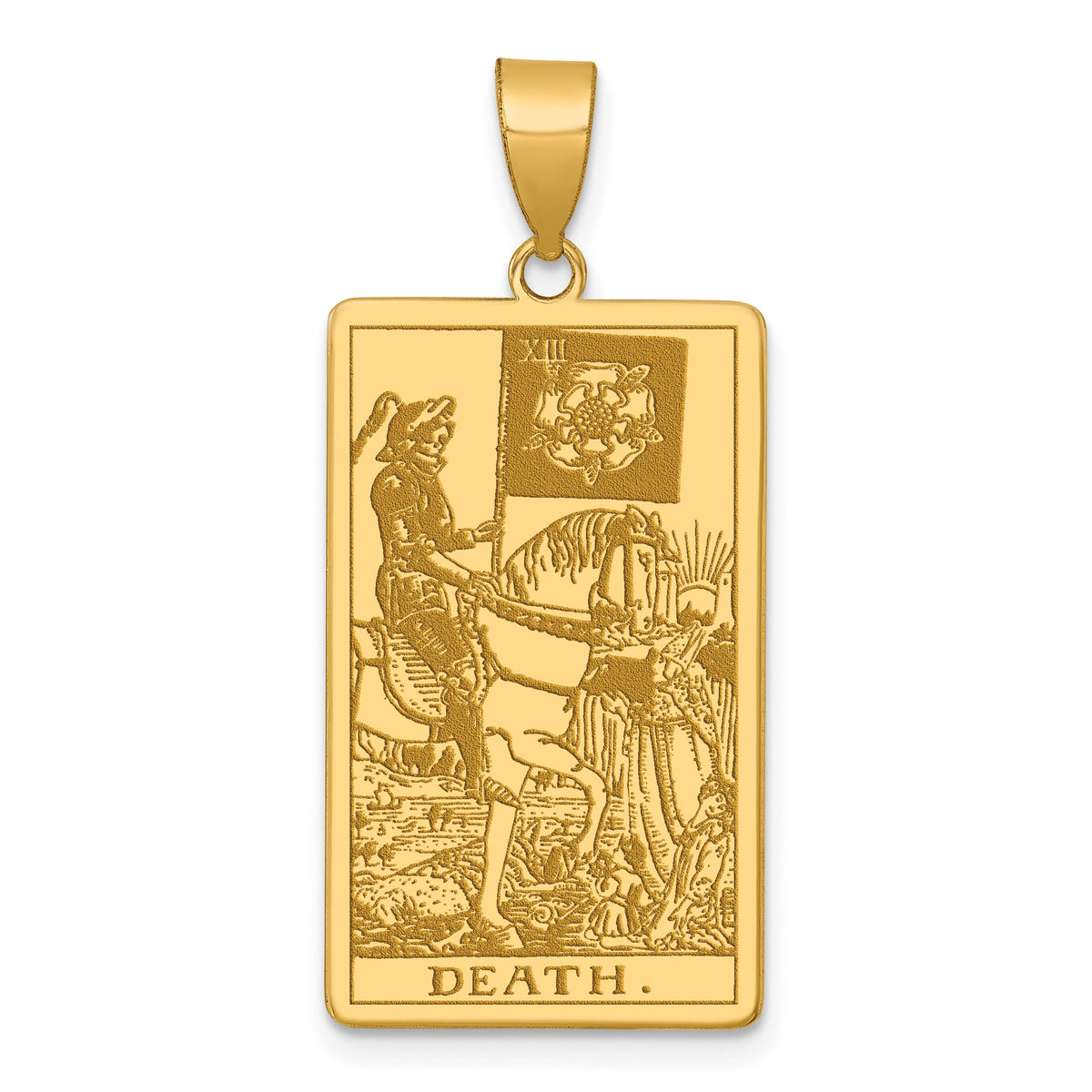 14ky Death Tarot Card Pendant-XM723