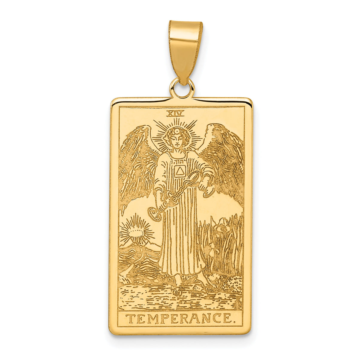 14ky Temperance Tarot Card Pendant-XM724