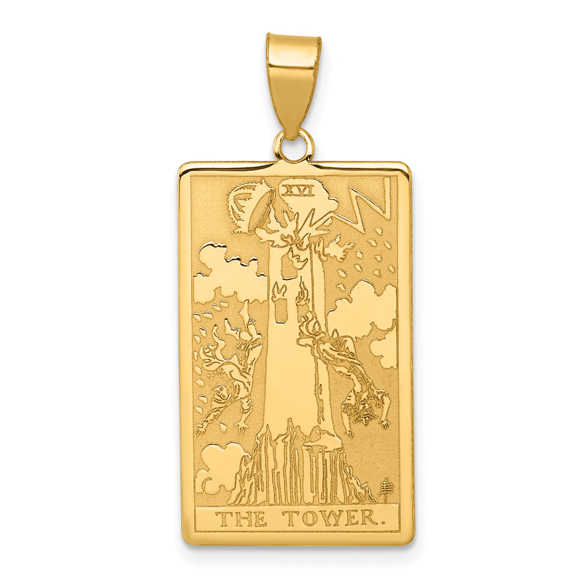 14ky The Tower Tarot Card Pendant-XM726