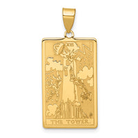 14ky The Tower Tarot Card Pendant-XM726