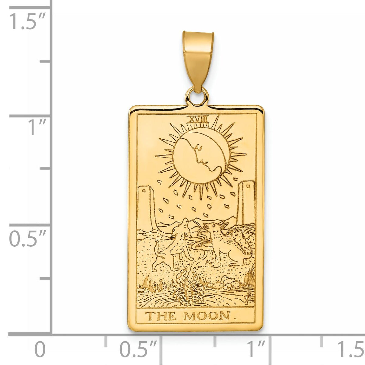 14ky The Moon Tarot Card Pendant-XM728