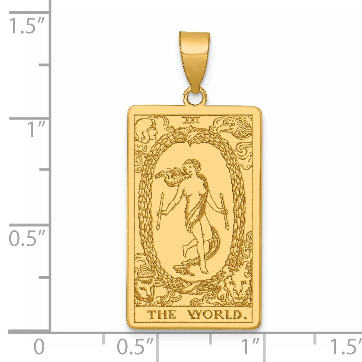 14ky The World Tarot Card Pendant-XM731