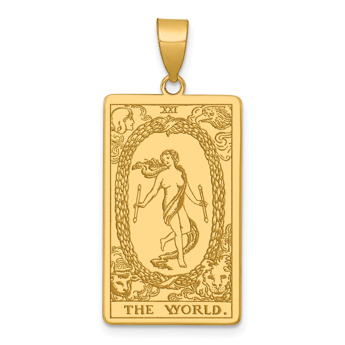 14ky The World Tarot Card Pendant-XM731
