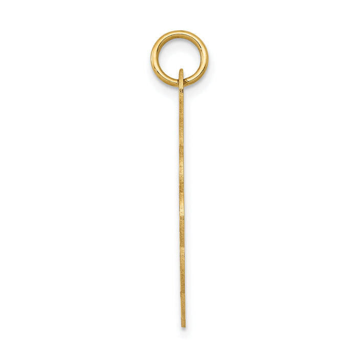 14k Girl Head on .011 Gauge Engravable Scalloped Disc Charm-XM86/11