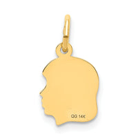14k .018 Depth Engravable Girl Head Charm-XM89/18