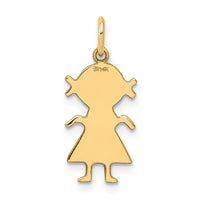 14k .011 Depth Engravable Girl Charm-XM93/11