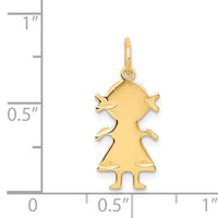 14k .018 Depth Engravable Girl Charm-XM93/18