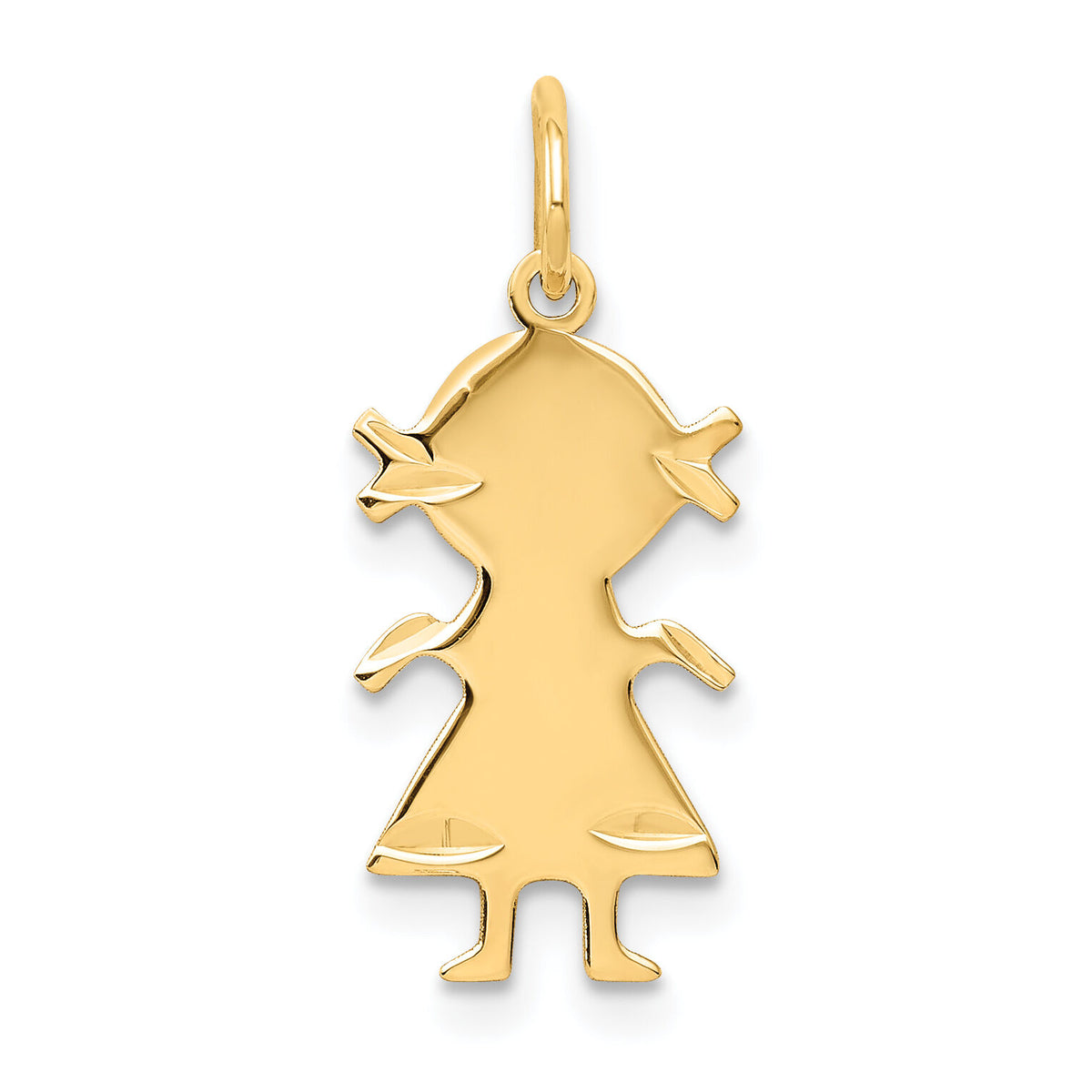 14k .018 Depth Engravable Girl Charm-XM93/18