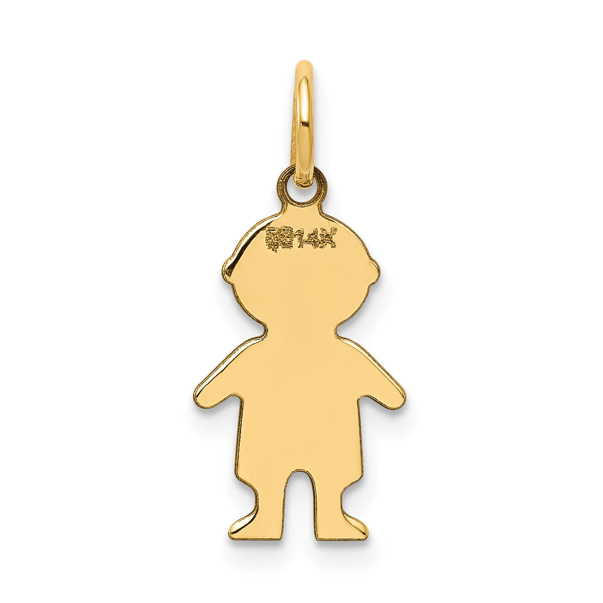 14k .011 Depth Engravable Boy Charm-XM94/11