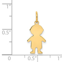 14k .018 Depth Engravable Boy Charm-XM94/18