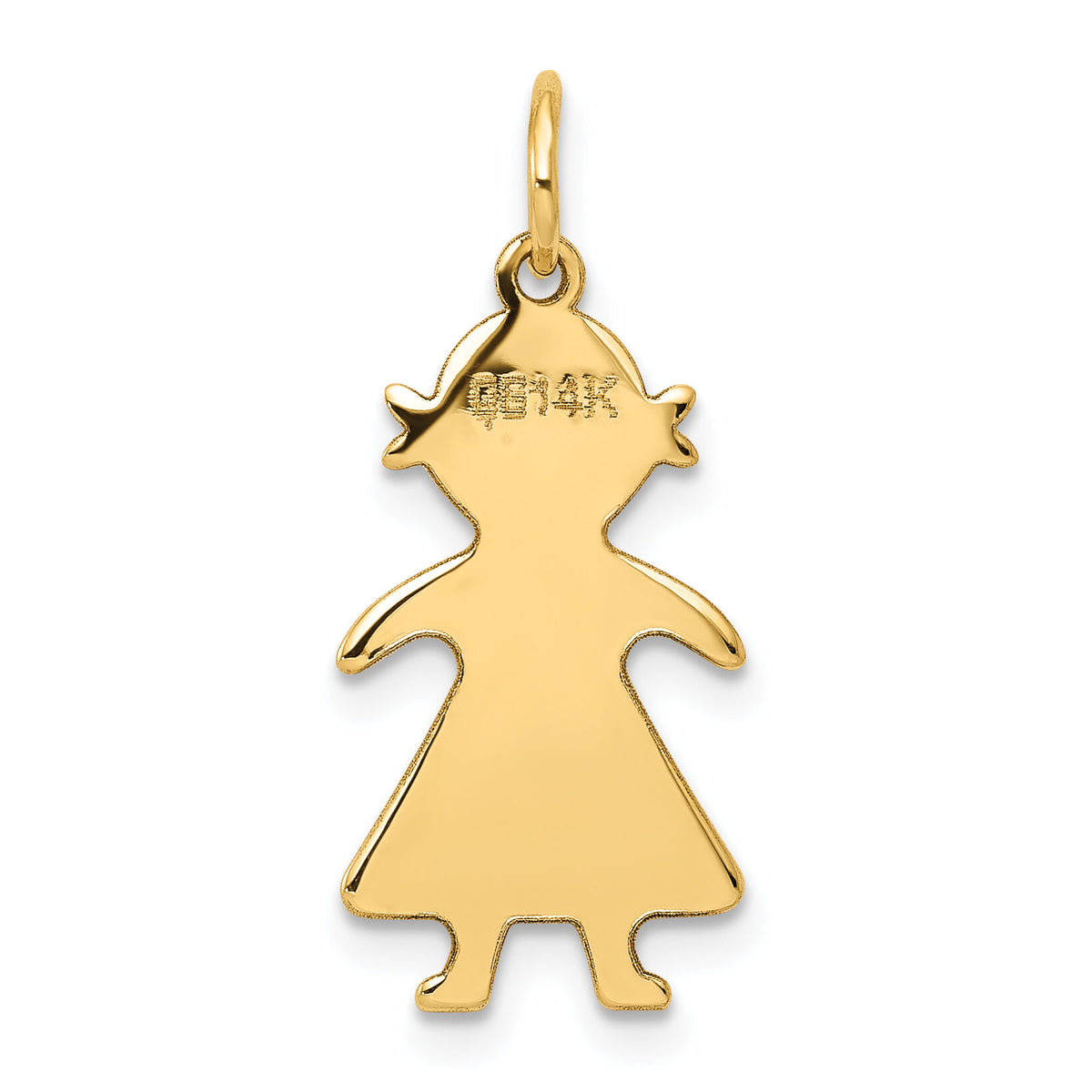 14k .018 Depth Engravable Girl Charm-XM99/18