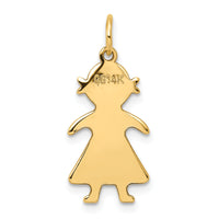 14k .018 Depth Engravable Girl Charm-XM99/18