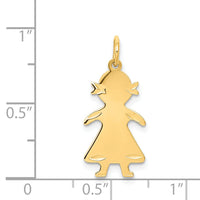 14k .018 Depth Engravable Girl Charm-XM99/18