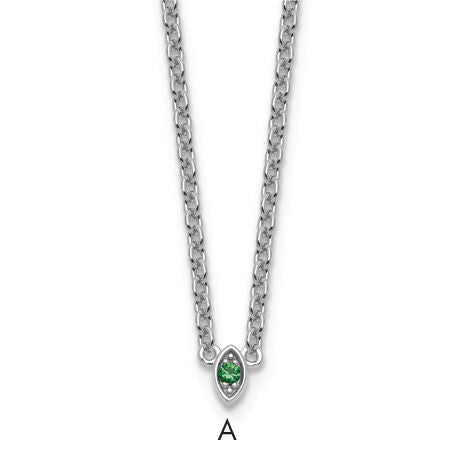 14k Yellow Gold1 Birthstone Mother's Necklace Mounting-XMP33/1Y