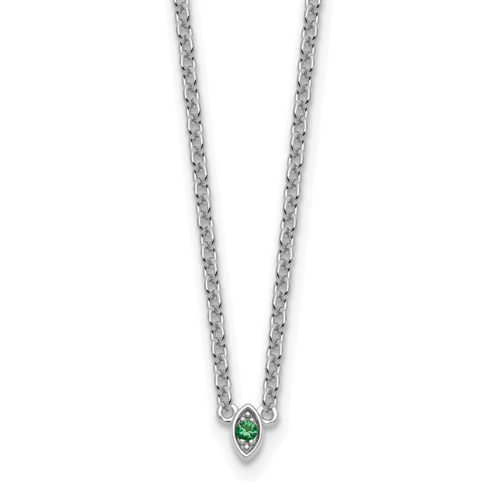 14k White Gold1 Birthstone Mother's Necklace Mounting-XMP33/1W