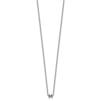14k White Gold 2 Birthstone Necklace Mounting-XMP33/2W