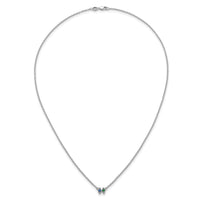 14k White Gold 2 Birthstone Necklace Mounting-XMP33/2W