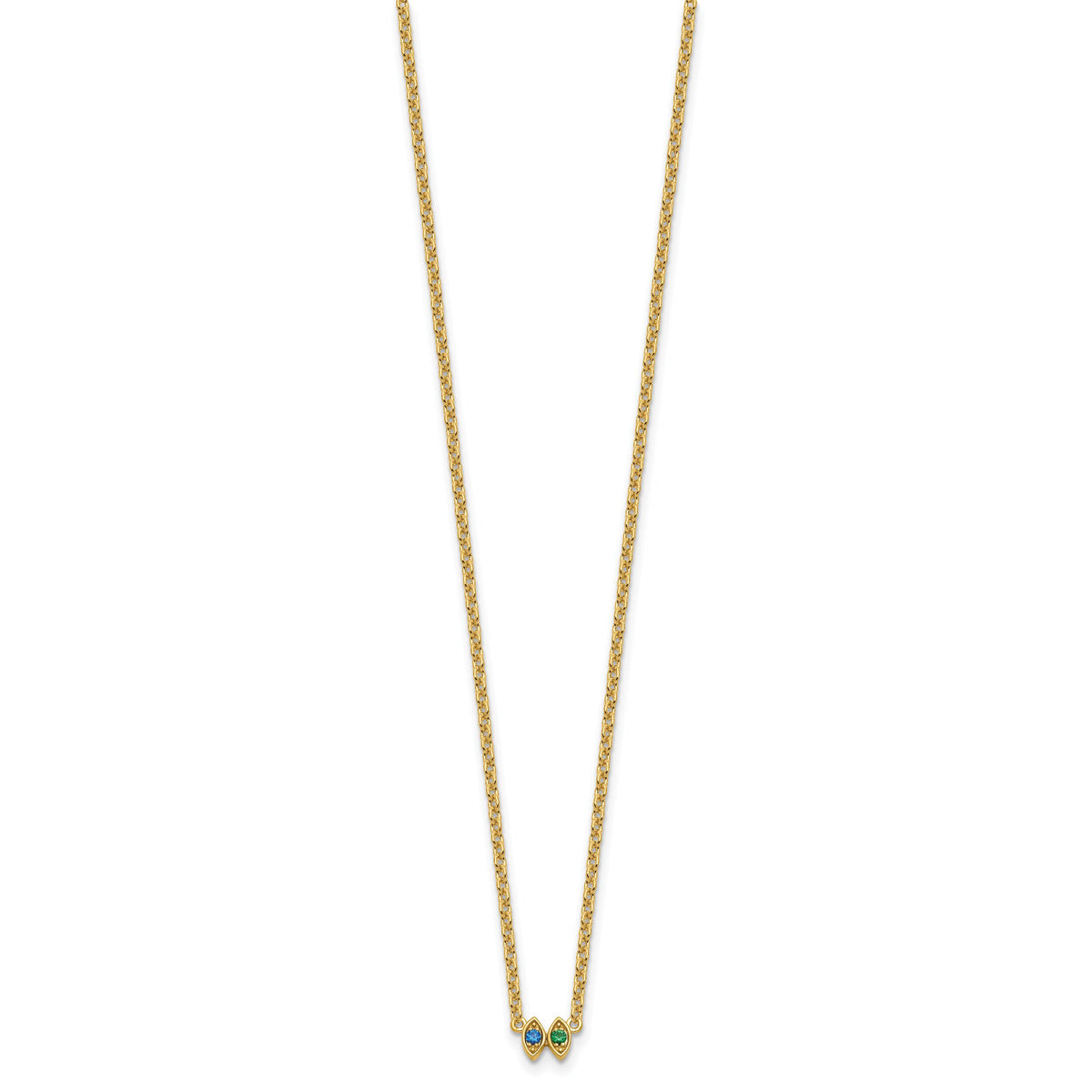 14K 2 Birthstone Mother's Necklace Mounting-XMP33/2Y