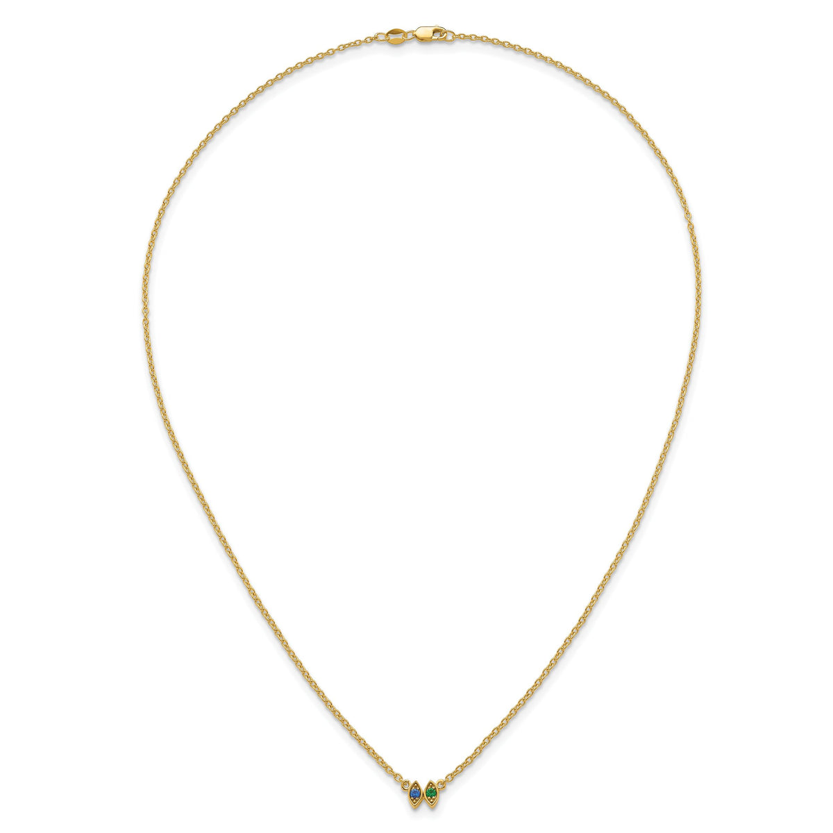 14K 2 Birthstone Mother's Necklace Mounting-XMP33/2Y