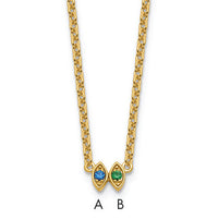 14K 2 Birthstone Mother's Necklace Mounting-XMP33/2Y