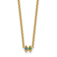 14K 2 Birthstone Mother's Necklace Mounting-XMP33/2Y