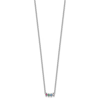14k White Gold 4 Birthstone Mother's Necklace Mounting-XMP33/4W