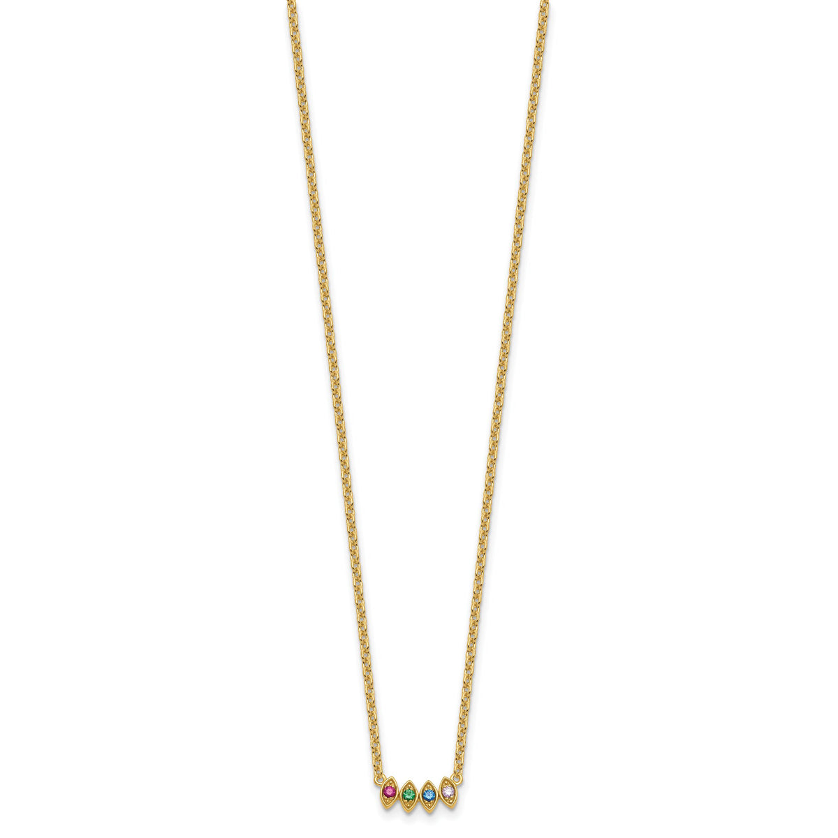 14k 4 Birthstone Mother's Necklace Mounting-XMP33/4Y