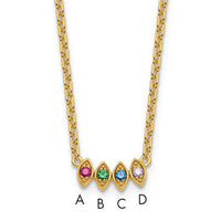 14k 4 Birthstone Mother's Necklace Mounting-XMP33/4Y