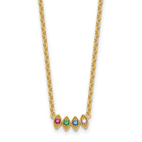 14k 4 Birthstone Mother's Necklace Mounting-XMP33/4Y