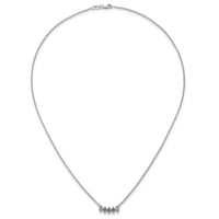 14k White Gold 5 Birthstone Mother's Necklace Mounting-XMP33/5W