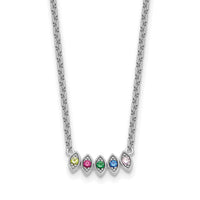 14k White Gold 5 Birthstone Mother's Necklace Mounting-XMP33/5W