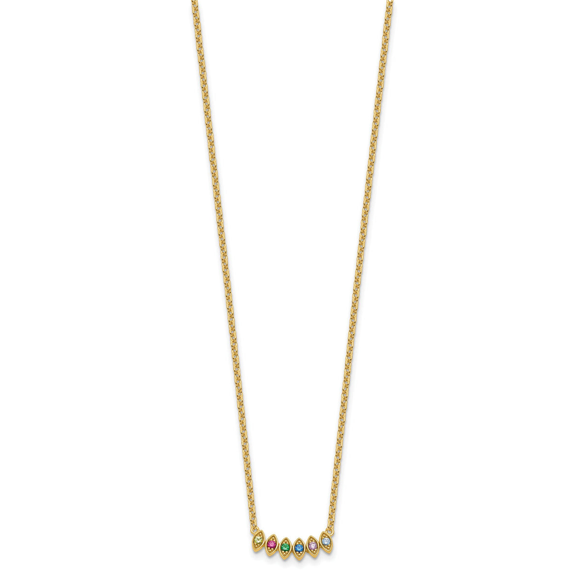 14k 6 Birthstone Mother's Necklace Mounting-XMP33/6Y
