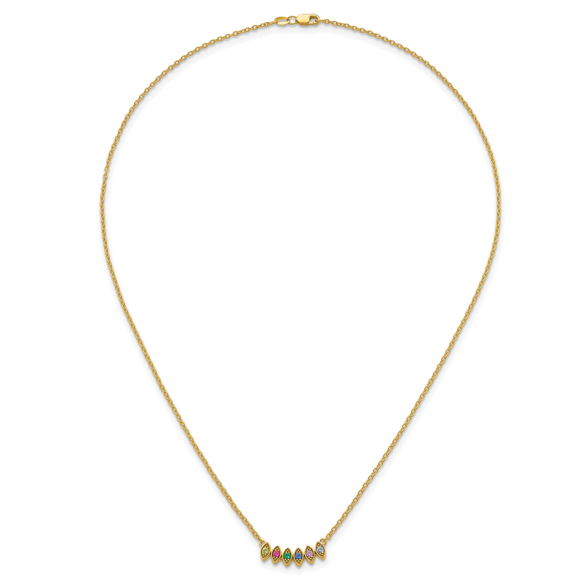 14k 6 Birthstone Mother's Necklace Mounting-XMP33/6Y