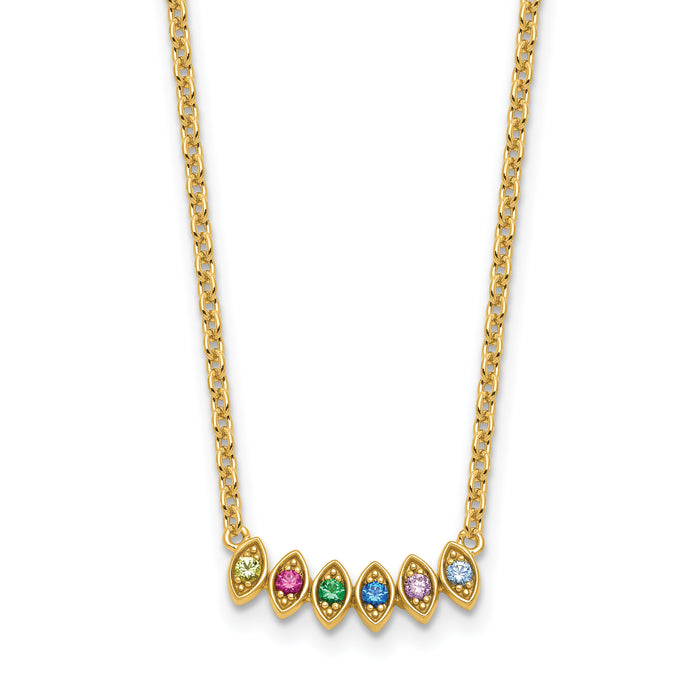 14k 6 Birthstone Mother's Necklace Mounting-XMP33/6Y